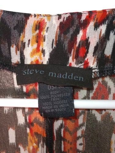NWT Steve Madden Women's OSFM Open Front Abstract Print Sheer Kimono Beach Wear - Picture 11 of 11