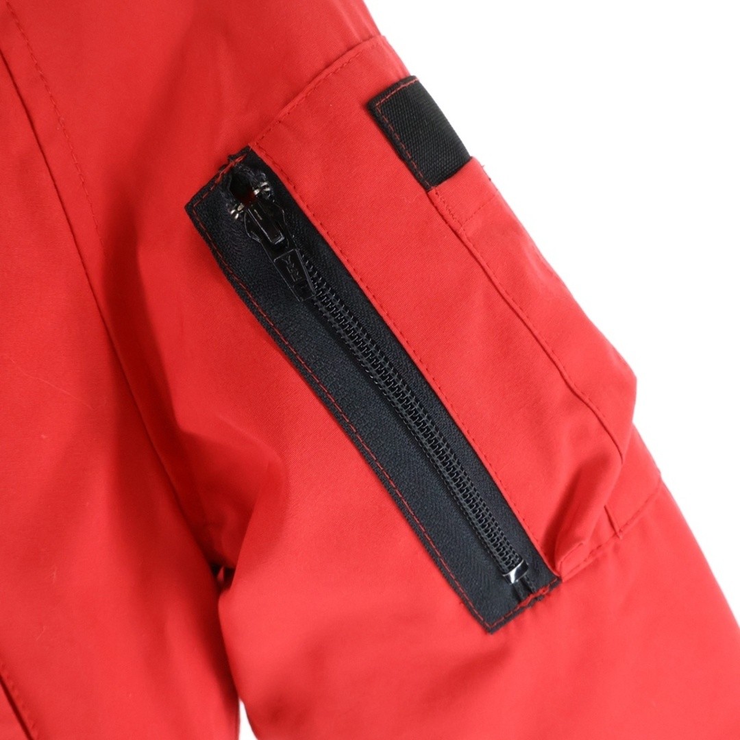CANADA GOOSE CHILLIWACK BOMBER Logo Patch Zip Up Fur Hoodie Down Jacket Red Used thumbnail 4