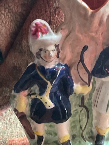 Antique Staffordshire Flat Back Double Scottish Figurine Spill Vase, C 1840 - Picture 6 of 24