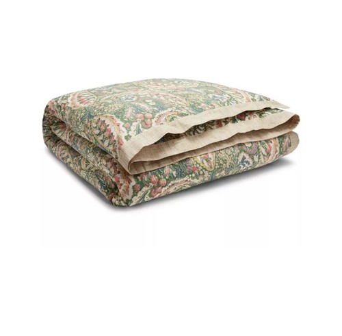 RALPH Lauren FULL QUEEN Comforter Pair STANDARD SHAMS Allie Green PAISLEY EUC! - Picture 15 of 18