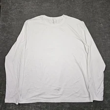Alo Shirt Mens XL White Long Sleeve Crewneck Performance Athletic Yoga Top