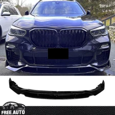 Fits 19-23 BMW G05 X5 M Sport Front Bumper Lip SpoilerSet ABS -Gloss Black 4PC