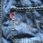 Levi's Toddler Boy/Girls Size 18M Blue Denim Overalls Cotton  Button Inseam — photo 3