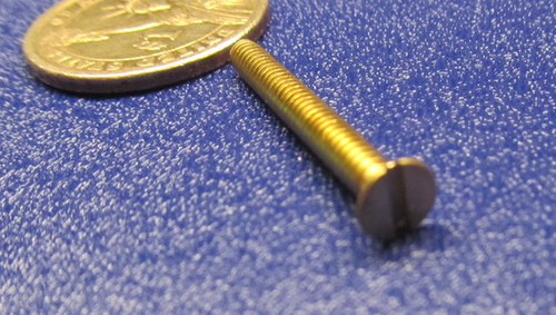 Brass Flat Head Machine Screw Slotted 6-32 x 1.25" Length, 100 pcs - Picture 9 of 19