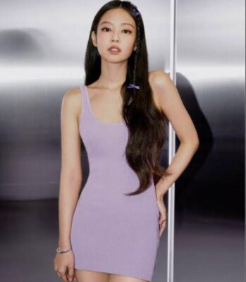 Calvin Klein Knitted Purple Mini Dress Jennie Black Pink