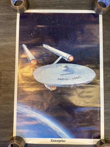 U.S.S Enterprise NCC-1701 Poster John Carlance 1976 Original