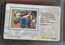 ITALIA 2011 TESSERA FILATELICA - UNITÀ D'ITALIA - CARLO PISACANE 0.60