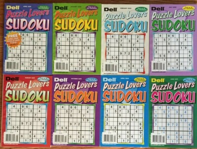 Lot of 5 Dell Puzzle Lovers Sudoku Puzzle Books Penny Press Unsorted Easy-Hard