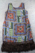 Cato Dress Size 18w Plus Sleeveless Fringe Tank 37 In Long Hippie Boho Nwt