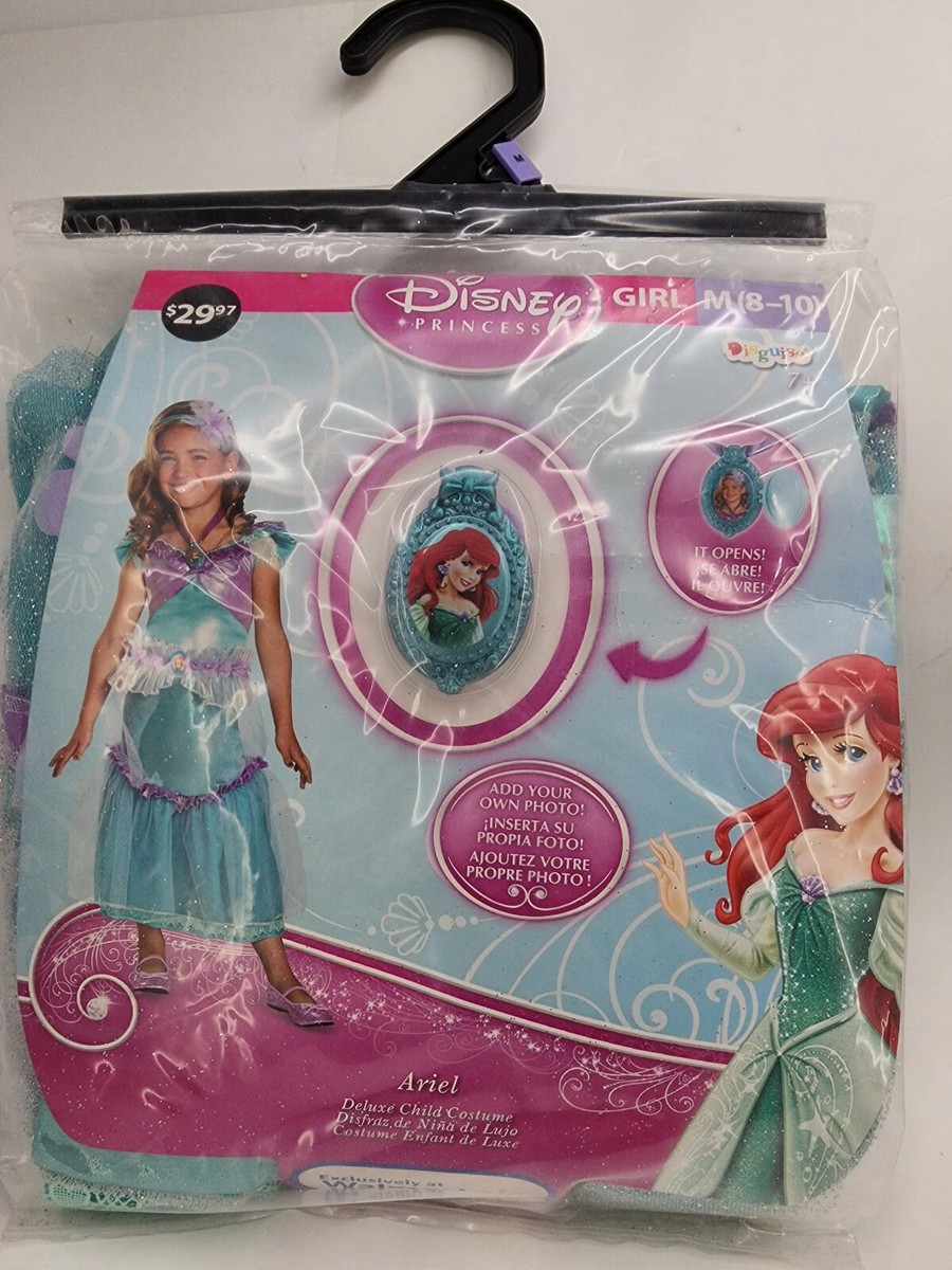 ARIEL DELUXE CHILD COSTUME DISNEY PRINCESS GIRL M (8-10) WALMART