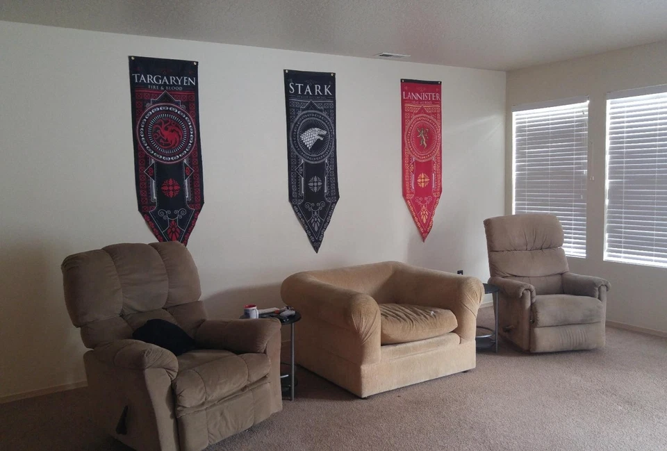 Juego de Tronos Casa Banner 3pk, Casa Stark, Targaryen, Lannister Foto 2 de 4