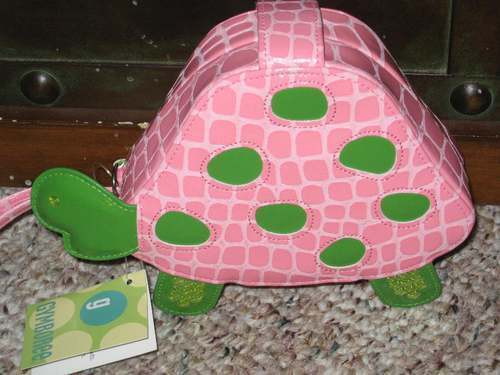 Gymboree GOLFTEICH rosa grüne SCHILDKRÖTENGELDBÖRSE Handtasche CLUTCH - Bild 1 von 1