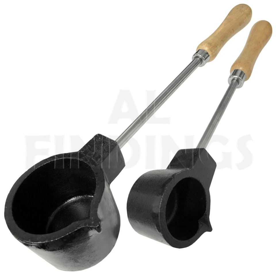 Cast Iron Precious Metal Melting Pot Crucible Gold Silver Mix Tool Set Range