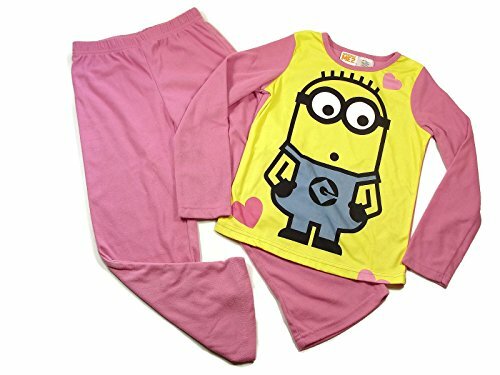 Despicable Me Girl's Size 6/6X Pink and Yellow Minion Jerry Pajama Pants Set - Picture 1 of 1