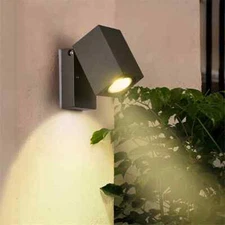 LED COB Spotlight GU10 Wall Lamp Dimmable Sensor Rotate Garden Porch Light 9/12W