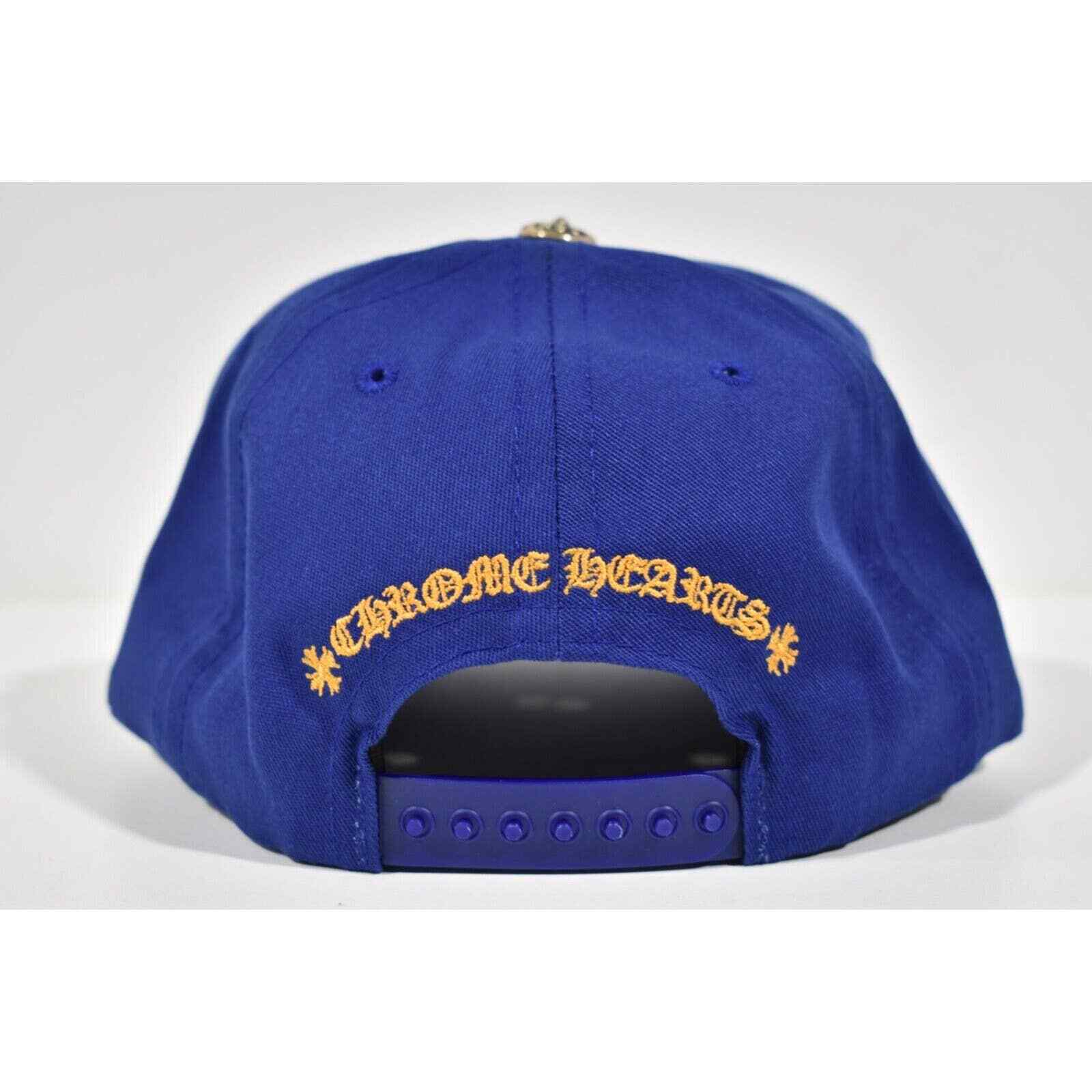 Chrome Hearts CH Logo Trucker Blue Orange Baseball Cap Snapback Adjustable  Hat