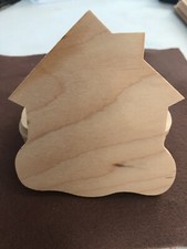 Lot Of 7 Wooden House Cutout Blank Shapes Crafts 4  X 3 1/2  Unfinished Wood