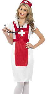 NURSE OUTFIT HOSPITAL LADIES FANCY DRESS COSTUME S&M&L 