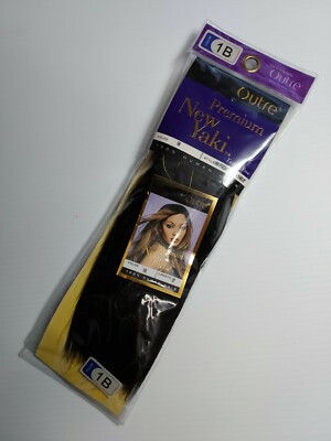 Outre Premium_Purple_Pack 100% Human Hair New Yaki Weave_8''_#1 NEW