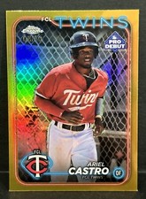2024 Topps Chrome Pro Debut Baseball Twins Ariel Castro Gold Refractor /50