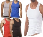 6 X MENS VEST 100% COTTON GYM TRAINING TANK TOP T SHIRT CASUAL NEW SLEEVELESS