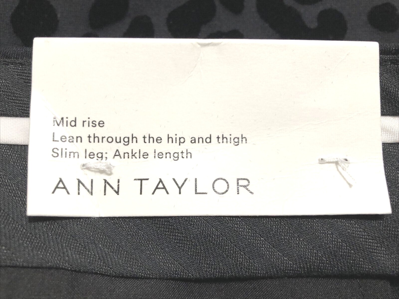 Ann Taylor NWT Leopard Print Ankle Pants Slacks Black Size 0 Tall Velvet 0T image 3