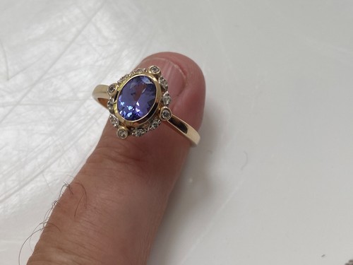 ANILLO TANZANITA ORO 9CT TALLA S - Imagen 6 de 16