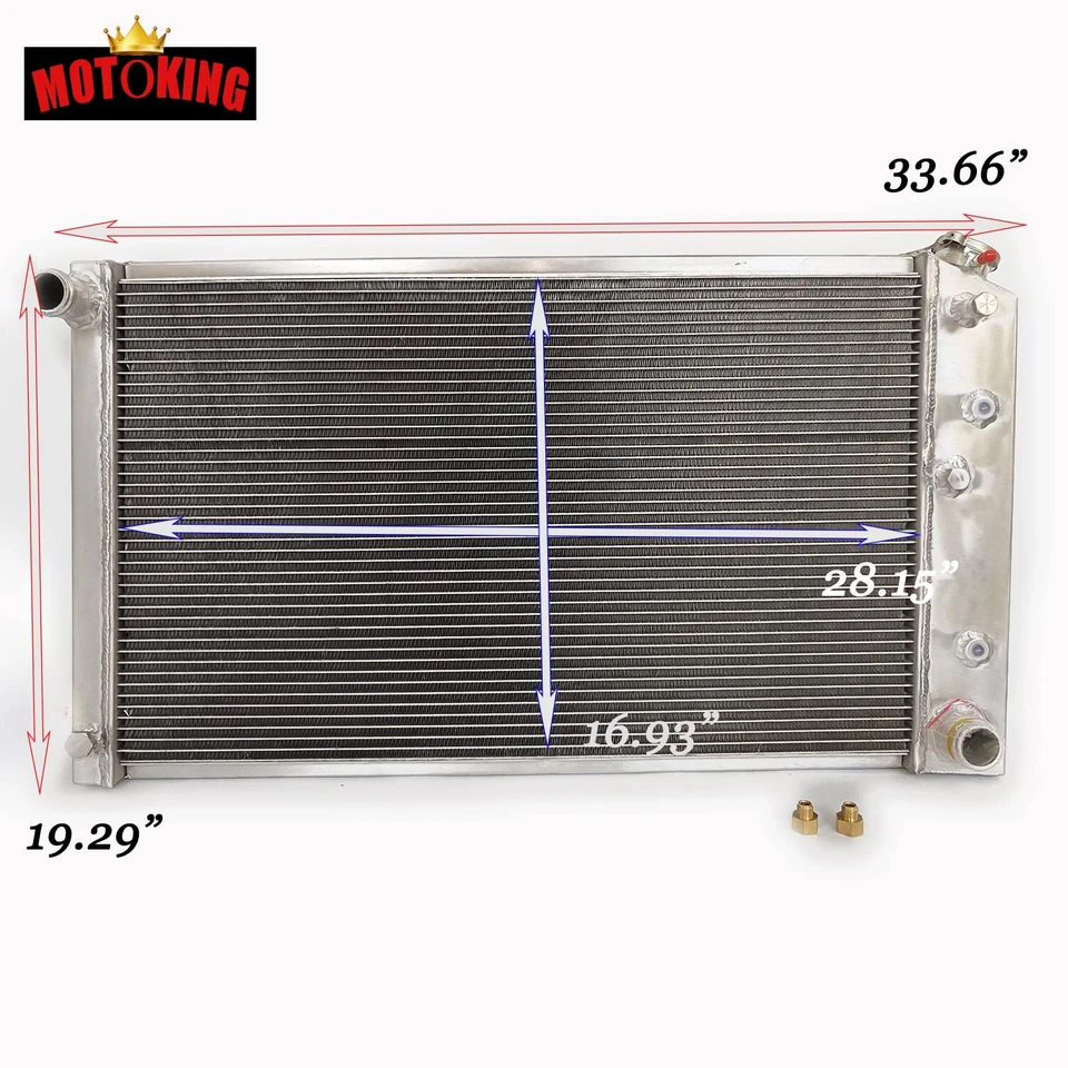 Radiador para 1968-1972 Buick Skylark LeSabre/Chevy Impala El Camino AT Aluminio Foto 2 de 4