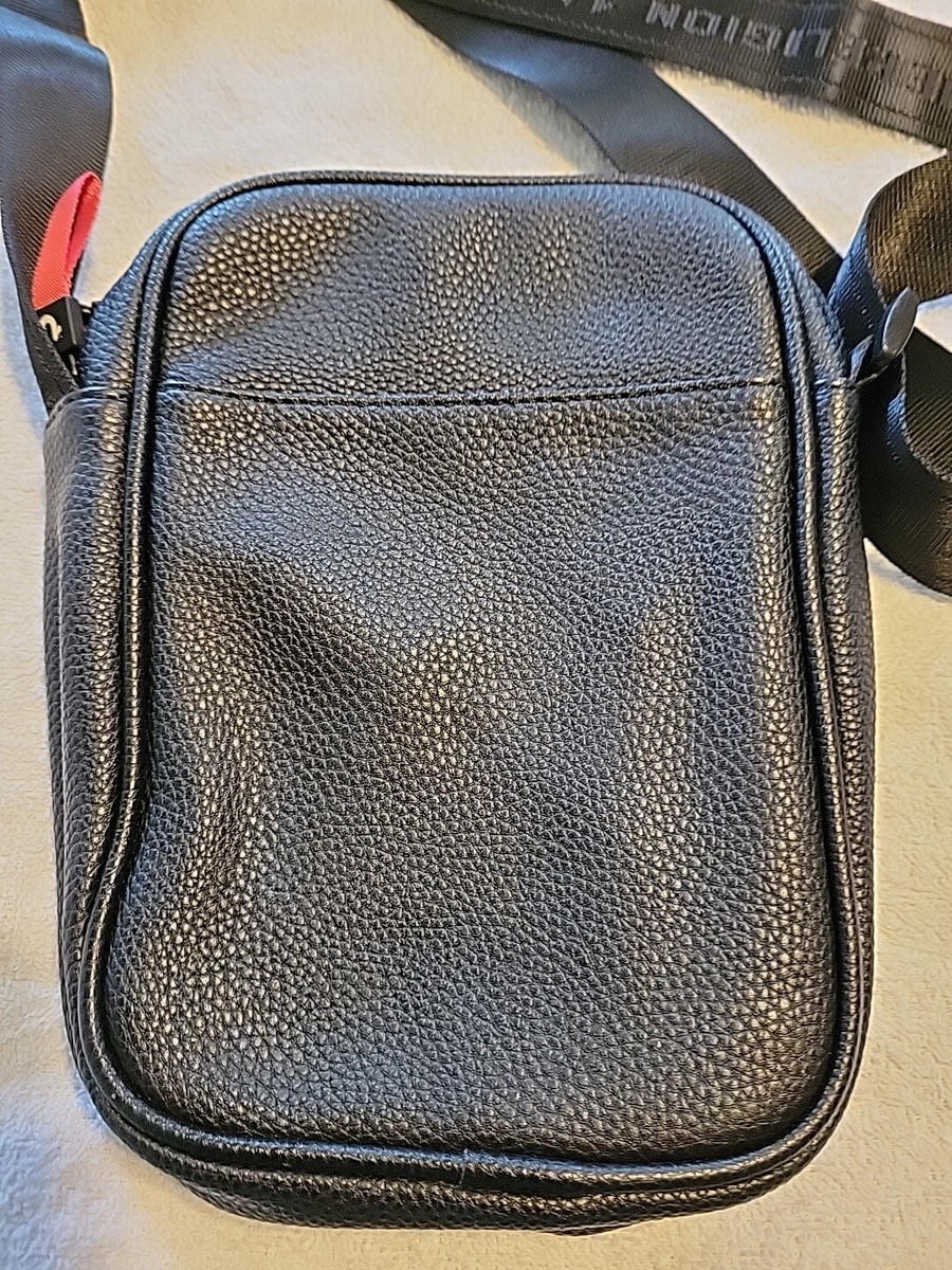Shoulder Travel bag True Religion black red logo pack zipper