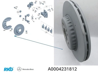 Bremsscheibe-hinten. Set (2 Stck.). C-Klasse,E-Klasse, GLC, CLS *A0004231812* - Bild 1 von 4