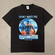 Vintage 90s Terminator 2: 3D Skynet Wants You Rare Movie Promo T Shirt Medium