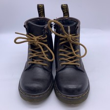 Dr. Martens Kids 1460T Black/Dark Brown Combat Boots Youth Size 10 US