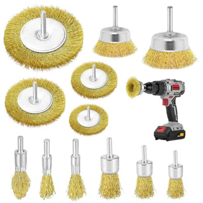 Set 3 Spazzole Metalliche Per Pulizia Auto – Nylon, Ottone E Acciaio Inox Con Impugnatura Curva