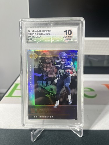 2019 Illusions DK Metcalf Rookie Graded Gem Mint 10 Diamond Authentic 