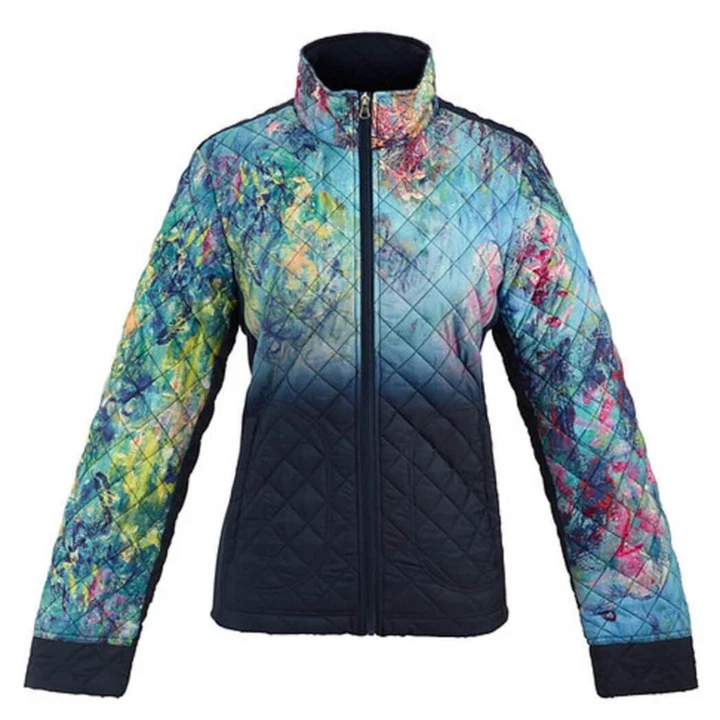 Galleria Enterprises Women's Monet Wisteria Quilted Jacket, Size Medium