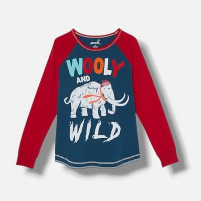 Peek Boy's Blue Mammoth Adventures T-Shirt Top Size 8