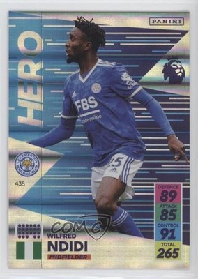 2021-22 Panini Adrenalyn XL English Premier League Hero Wilfred Ndidi #435 1i3