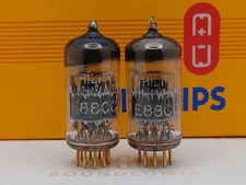 Mullard E88CC 6922 O-getter Matched Pair - SQ Label -  Mitcham 1965/66 -Near NOS