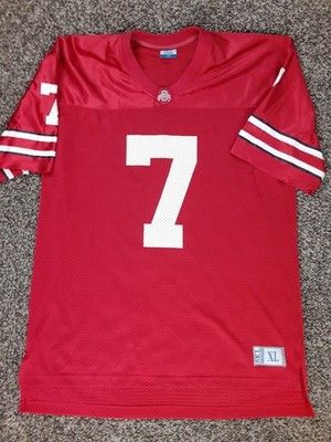 Vintage SKL Sports Ohio State Buckeyes Mesh Red Football Jersey Mens XL Baggy #7