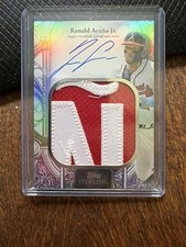 2025 Topps Sterling Ronald Acuña Jr Splendor Jumbo Patch Autographed Card /5