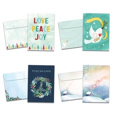 Tree-Free Greetings Season  s Greeting Cards 16-Pack Peace on Earth 5x7
