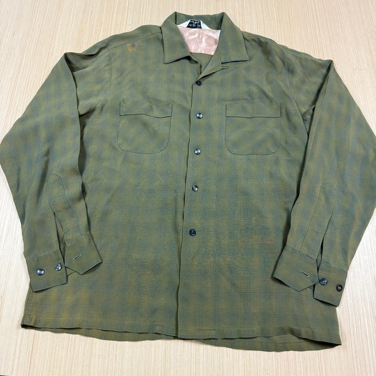 Rockabilly Long Sleeve 1950s Vintage Casual Shirts for Men for