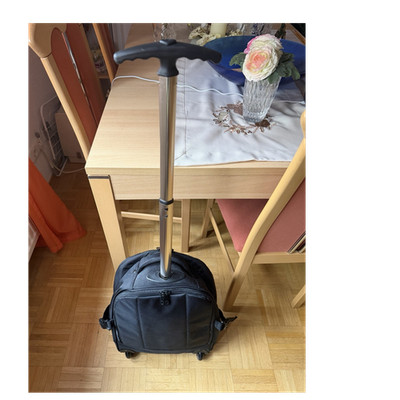 Rucksack-Trolley, Laptop Rucksack, schwarz, 2 Rollen, Teleskopgriff 
