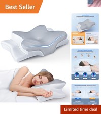 Ultra Pain Relief Cooling Pillow for Neck Support, Adjustable Cervical Pillow...