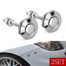 Push Quick Button Release Hood Bonnet Pins Lock Clip Auto Car Bumper Latch 2SET