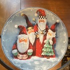 Vintage 1997 Rainbow Mountain Elaine Thompson Santa 2-Tier Serving Platter Stand — photo 3