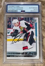 Drake Batherson Signed Autographed Card 18-19 Upper Deck Young Guns RC PSA