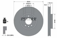 Textar 92230305 Brake Disc for VW