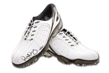 Rory McIlroy Signed Autographed Golf Shoes Spikes White Foot Joy UDA