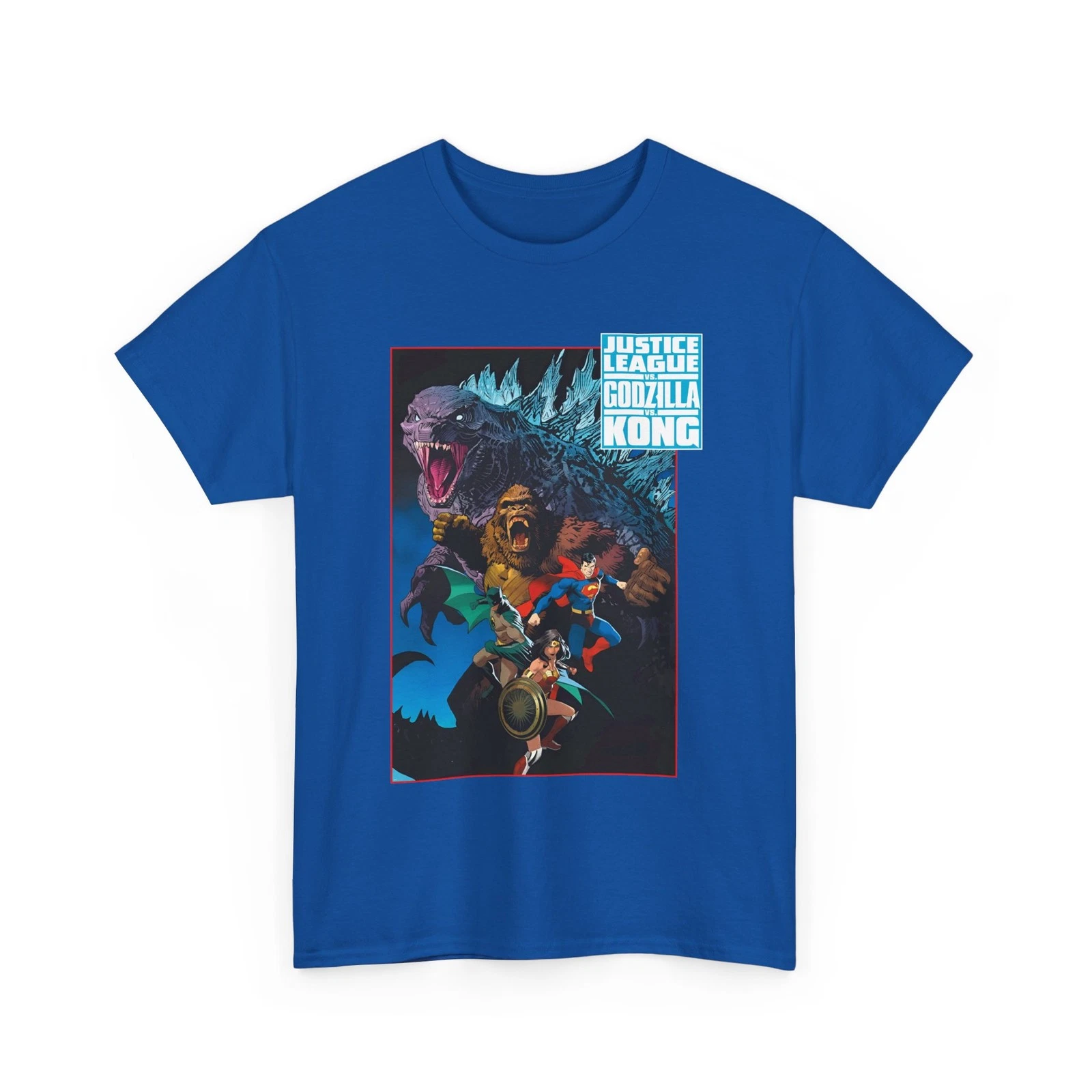 Justice League Vs god zilla Vs Kong T-Shirt - Dan Mora Art - Superman - DC Comics